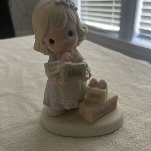 Precious Moments Figurine - Blonde Girl with Gifts